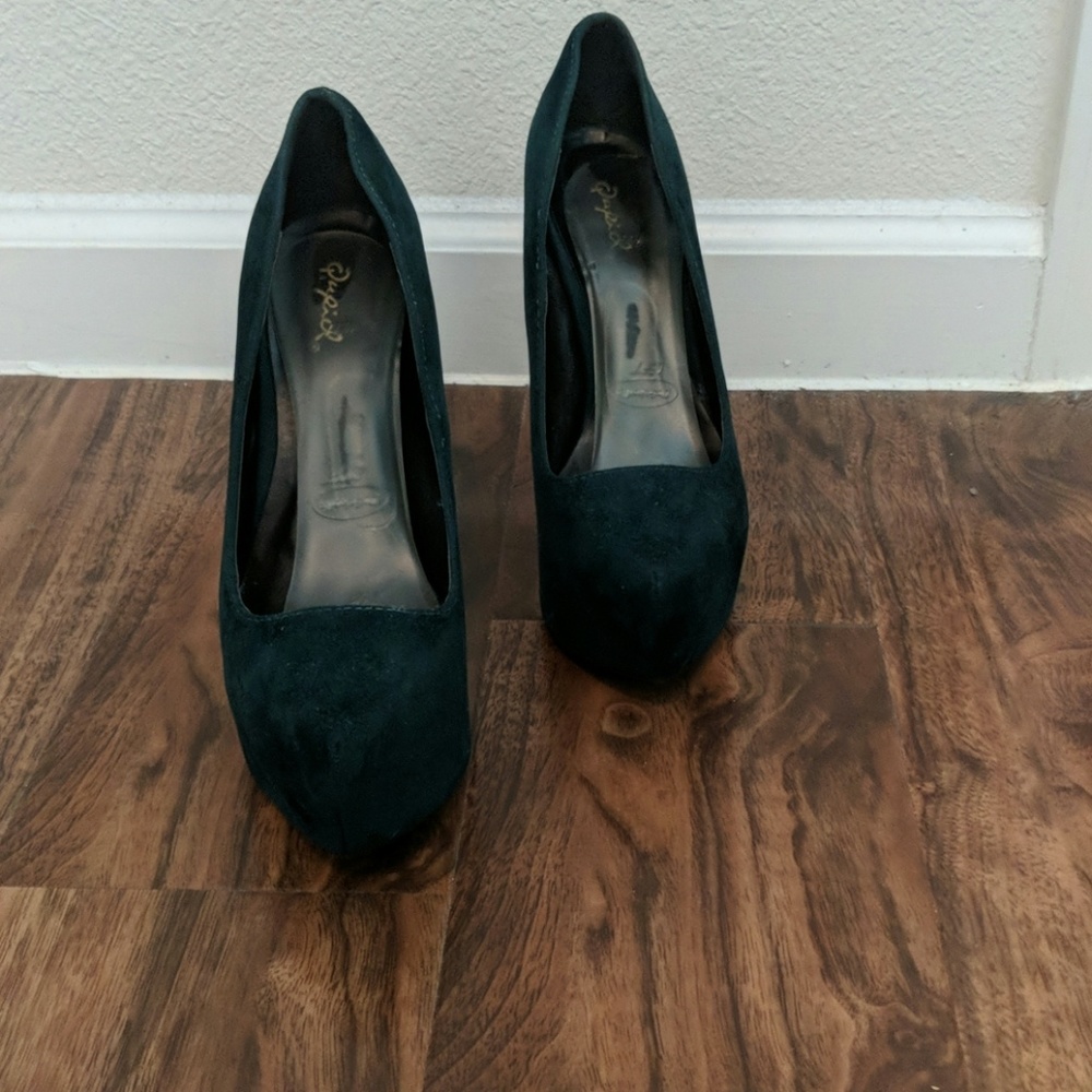 Suede Platform Pumps